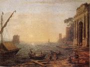 Claude Lorrain, Seaport at Sunrise